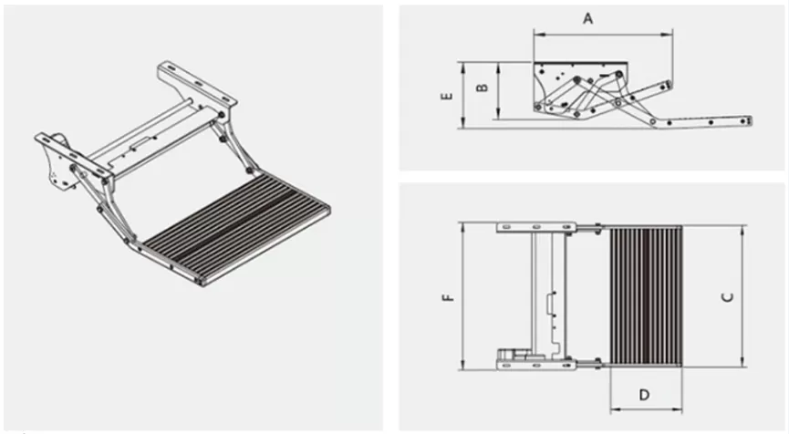 ES-F-S Series Electric Single Folding Step
