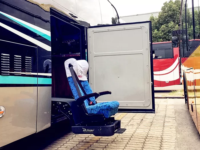 Principio de funcionamiento de los asientos de autobús giratorio