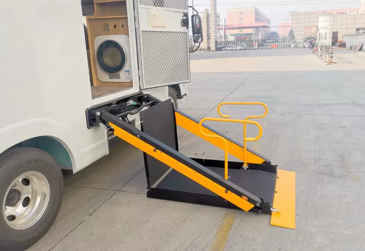 uvl 1650max wheelchair lift installed on vehicle beam 3